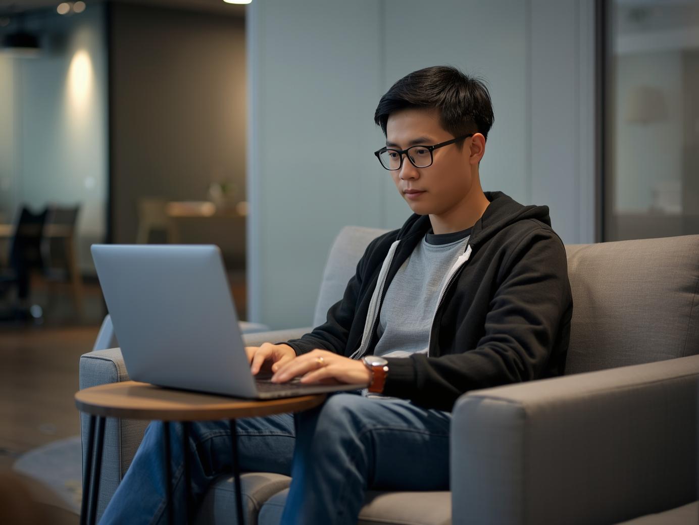 College student learning coding at CoderCrafter - Full stack development course for freshers